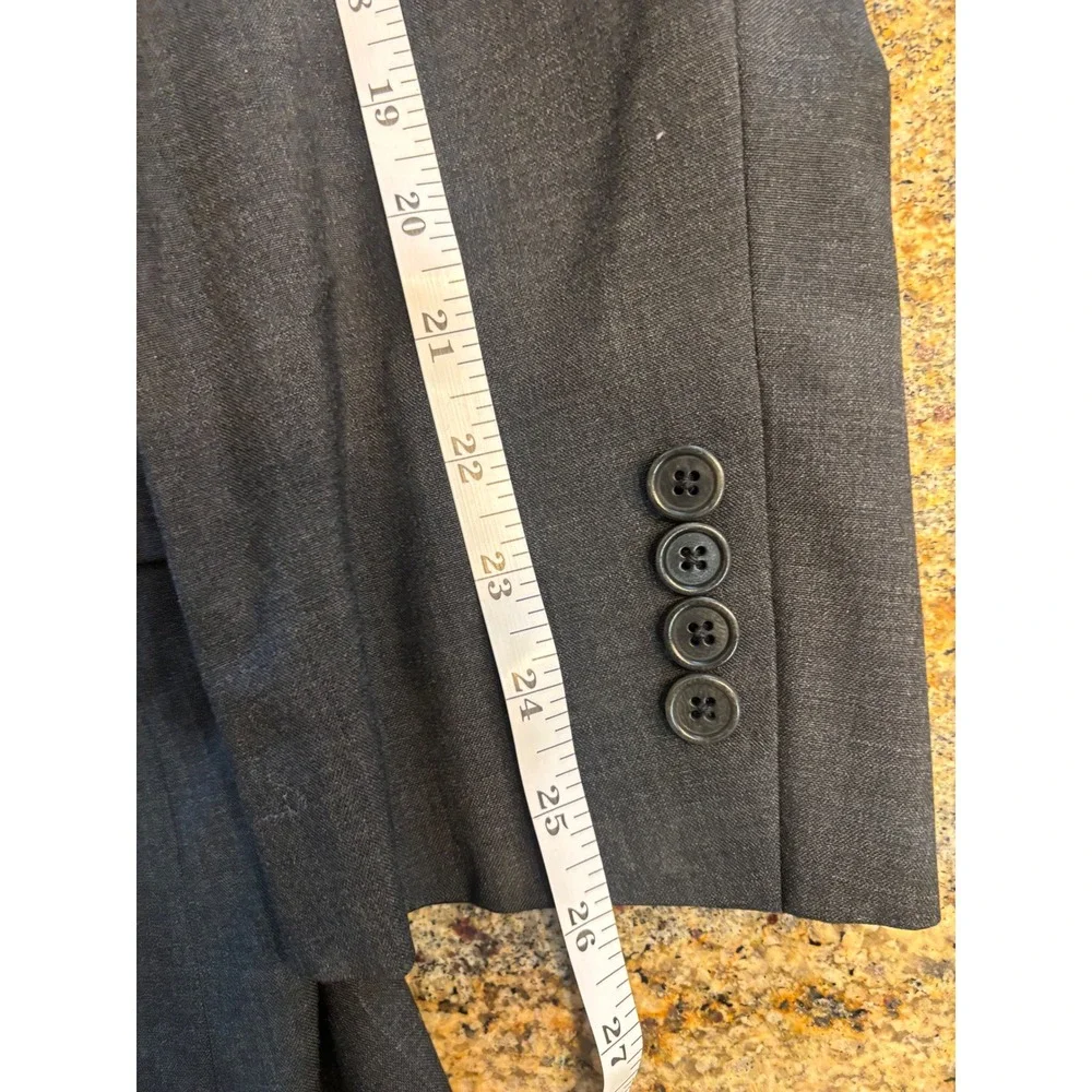 Brooks Brothers Brooksease Mens 50L‎ Gray 100% Wool Blazer Jacket Made in Canada